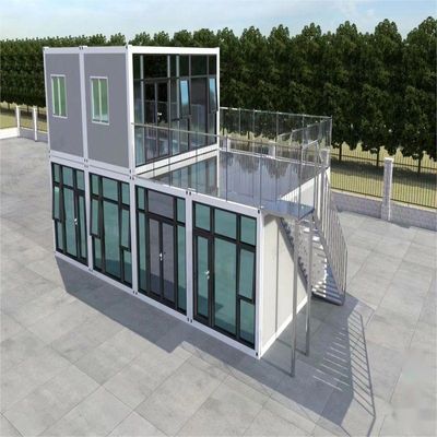 Prefabricated Steel Sandwich Panel Container House For Coffee Shop Modern