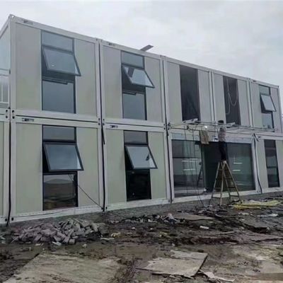 Galvanized Steel Structure Two Story 20ft Prefab House White Or Customized Color