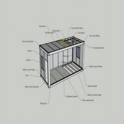 40ft Detachable Modern Homes Luxury Prefab Container House 3 Bedroom Portable Shelter