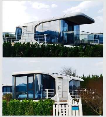 Modular Prefab House 2 Bedroom Container Home with Folding Design and Capsule Concept