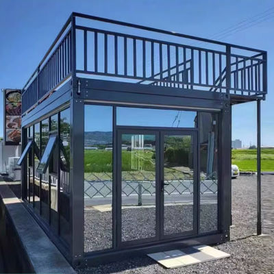 Prefabricated Duplex Double Story Shipping Container House with Modular Sandwich Panel