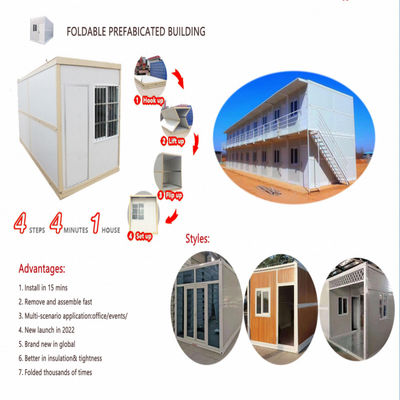 Office Building Modern Modular 20 ft Movable Collapsible Foldable Container Folding House