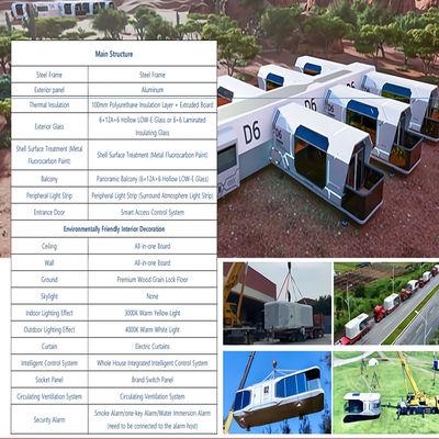 Steel Modular Luxury House Prefabricated Cabin Container Homes with Bathroom and Kitchen