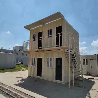 Portable 2 Story Modern House Bed 2 Room 20ft Prefab Container Houses for Office Building