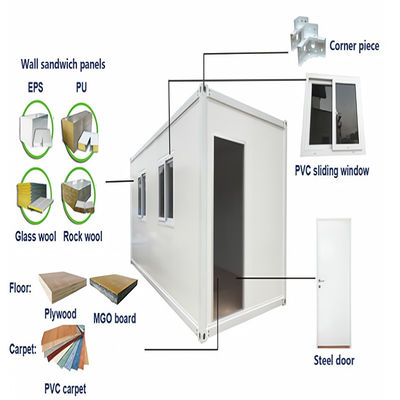 Workshop Warehouse Construction Office Container Houses Modern Modular Mini 3 Bedrooms