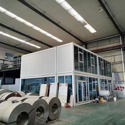 Light Steel Frame Galvanized 2 Bedroom Prefabricated Container Office for Mobile Work