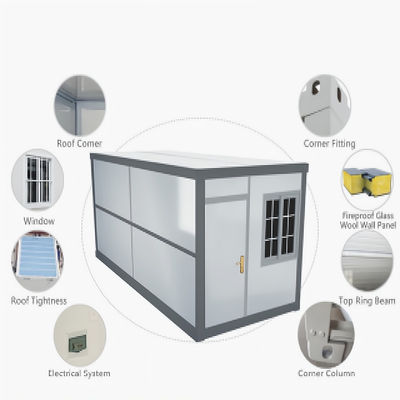 Homes Portable Office Building White or Customized Color Prefab Foldable Container Home