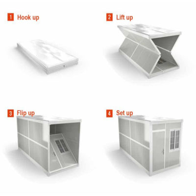 Homes Portable Office Building White or Customized Color Prefab Foldable Container Home