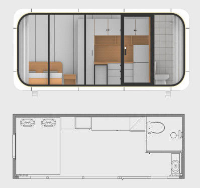 Portable Apple Home Pod Shaped Container Cabin House Modern Design Style Villa Sale
