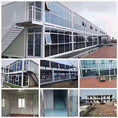 20ft 40ft Prefab Home Office Extendable Steel Modular Container Homes with Box Column