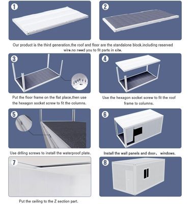 Portable Restaurant Container Homes Foldable Prefab Kits for Modular Stackable Houses