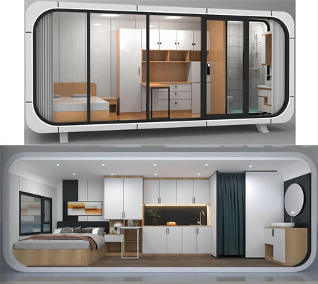 Pod Apple Cabin Customization Size Villa Luxury Modular Home Container Steel Residential