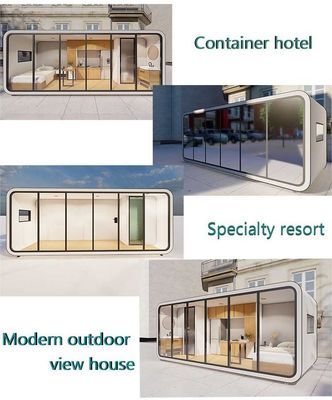 Office Tiny House On Wheels Trailer With 3D Model Design Prefabricated