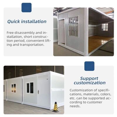 Steel Structure 20ft Custom Size Mobile Cabins Flat Pack Container Modular House Shop