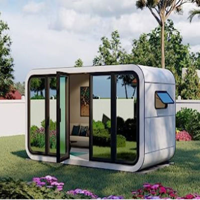 Portable 20ft Container Office in Apple Home Pod Shape with Galvanized Steel Frame
