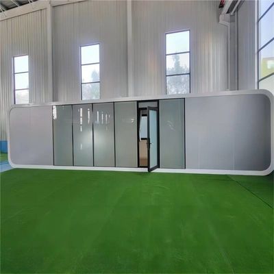 Portable 20ft Container Office in Apple Home Pod Shape with Galvanized Steel Frame