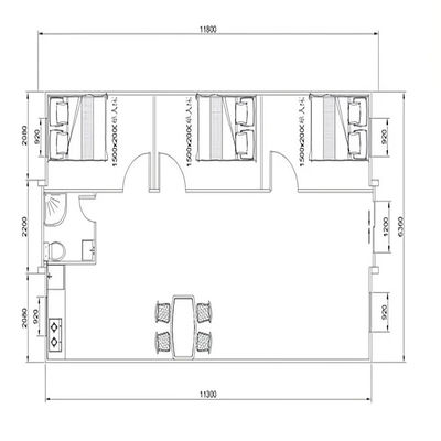 Small Modular Mobile Resort Hotel Homes Modern Steel Fabricated House with 2 Bedrooms