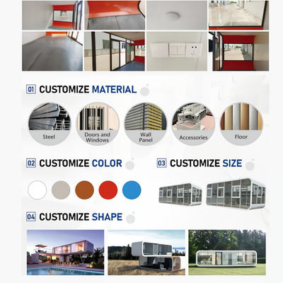 Prefabricated Apple Cabin Container House Luxury Modular 20ft Bedroom Garden Office Pod
