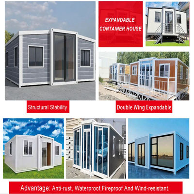 40FT Expandable Container House with Full Bathroom and White or Customized Color