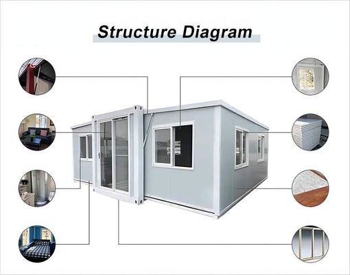 Steel Container House Luxury 40ft Prefab Folding Houses Modern Design