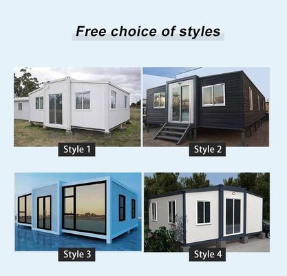 Prefabricated Luxury Living Expandable Container House Steel Structure Frame Welded