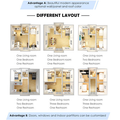 Expandable Granny Flat Prefabricated Container House with Steel Structure Frame Welded