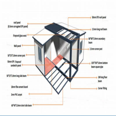 Villa Double Wings Folding Assemble Storage Container House Modern