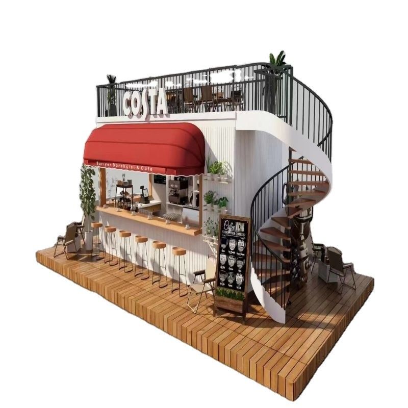 Colourful Camping Container House for Small Store Creative Design Steel Personalized