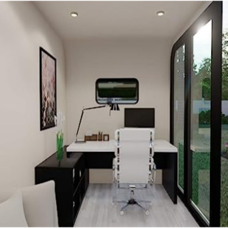 Portable 20ft Container Office in Apple Home Pod Shape with Galvanized Steel Frame