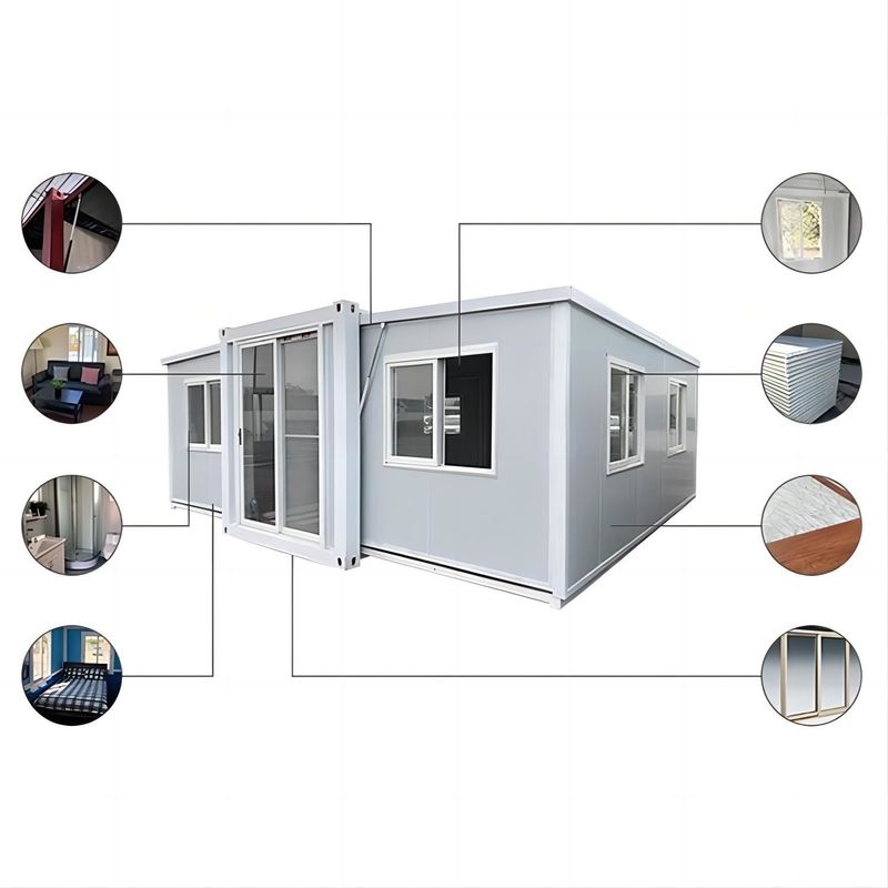 Villa Living Standard Luxury Modular 2 Bedroom Expandable Container House with Bathroom